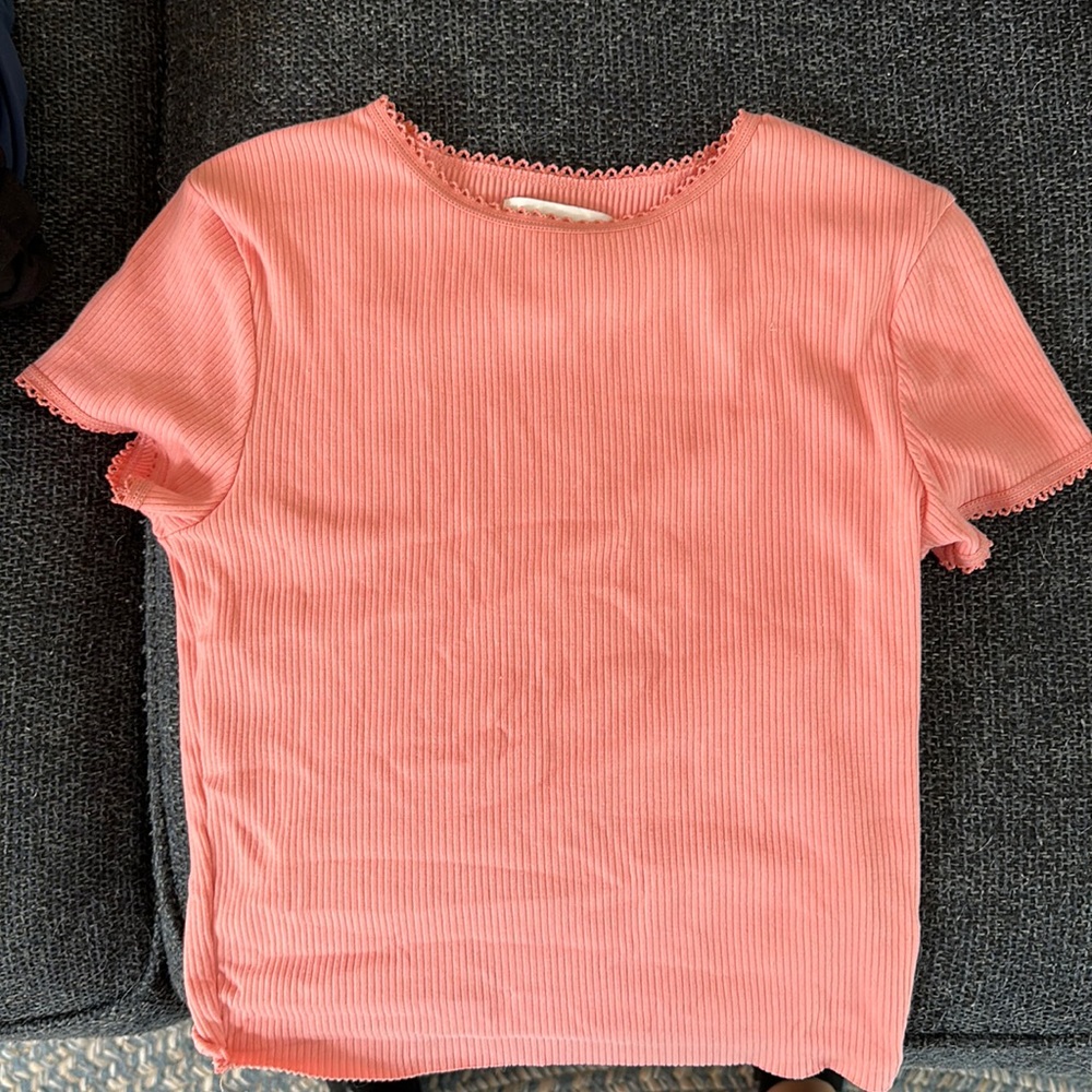 Topshop coral crop top